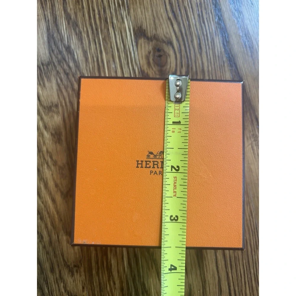 Hermes Authentic Empty Small Orange Jewelry Box 3.5